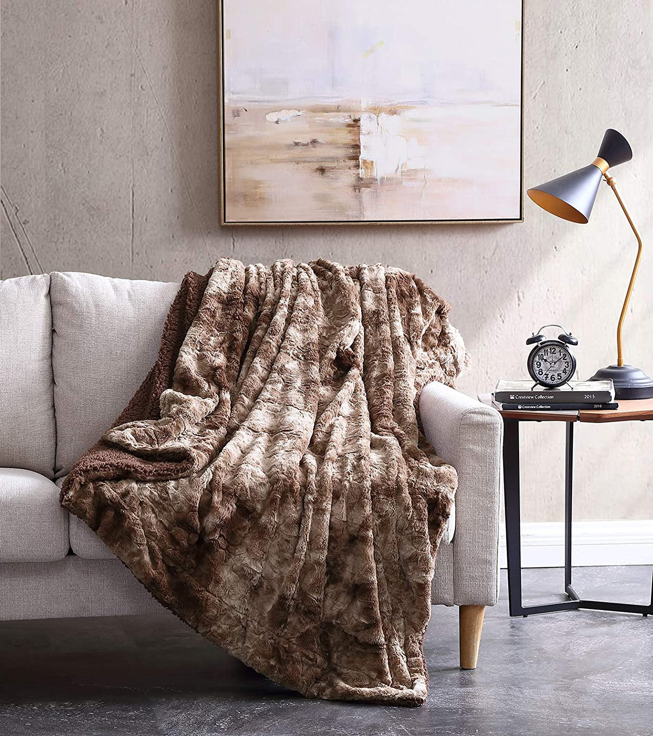 Wild mannered discount faux fur throw