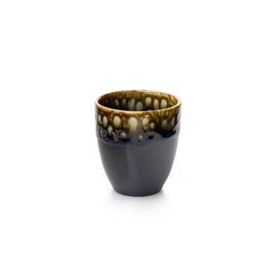 Elegant 6-Piece Ceramic Mug Set, Black, 3.1 x 3.1 x 3.9 inches | 100% Dishwasher and Microwave Safe | Perfect for Coffee, Tea, or Hot Beverages | Stylish Design for Home or Office Use