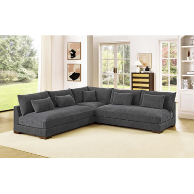 Caileigh Corduroy L-Shaped Sectional