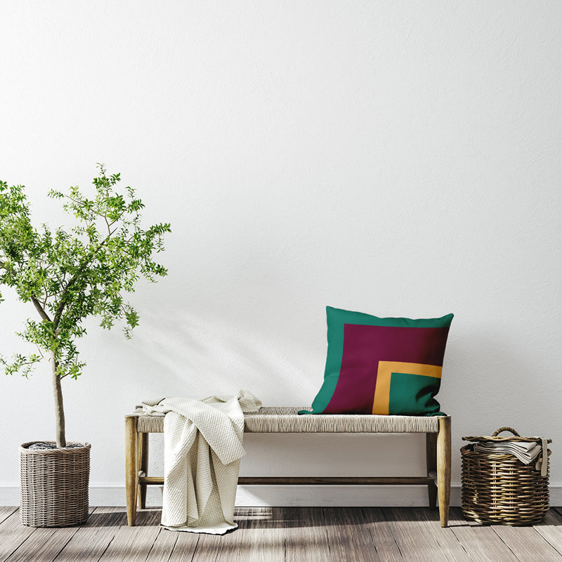 Housse de coussin décoratif en polyester / mélange de polyester par E by Design, 20 po x 20 po, Vert