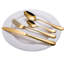 Modern Royal 24-Pieces Gold Stainless Steel Cutlery Set For Wedding Festival Christmas Party, Service For 6