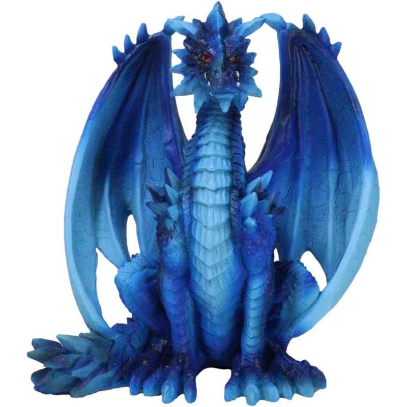 Figurine dragon bleu azur et élémentaire
