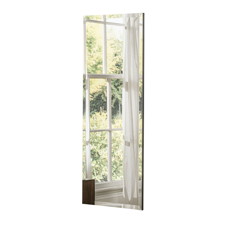 Arjet Framed Wall Mounted Full Length Mirror in Silver