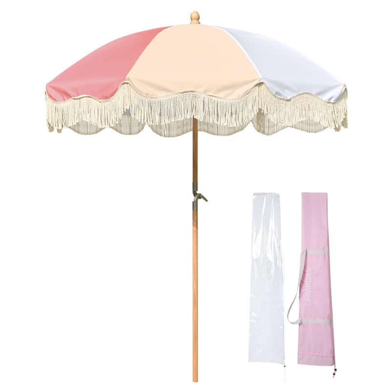 Parasol Lazerick 70,9 avec contrepoids inclus, Rose