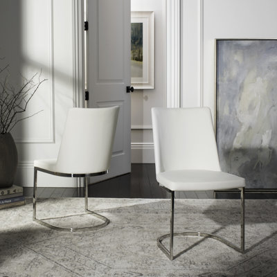 Chaise d'appoint chromée argentée Chromium