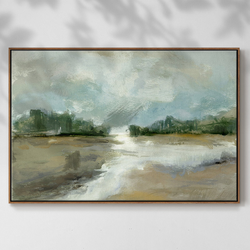 "Lumière différente", reproduction sur toile, H 27 po x l 41 po x P 2 po, Noyer