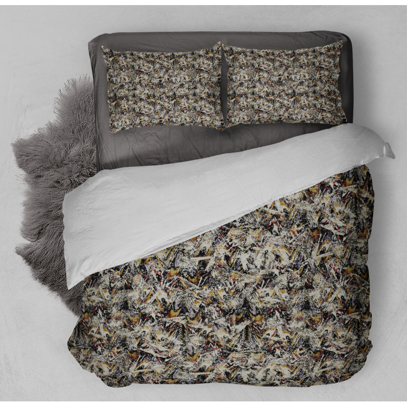 Velvet Channel Abstract Comforter Set, King Comforter + 2 King Pillowcases