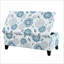 Repose-pieds avec rangement à motif floral et repose-pieds multifonctionnel pour le salon / la chambre à coucher | Noir | Bois-1970871898