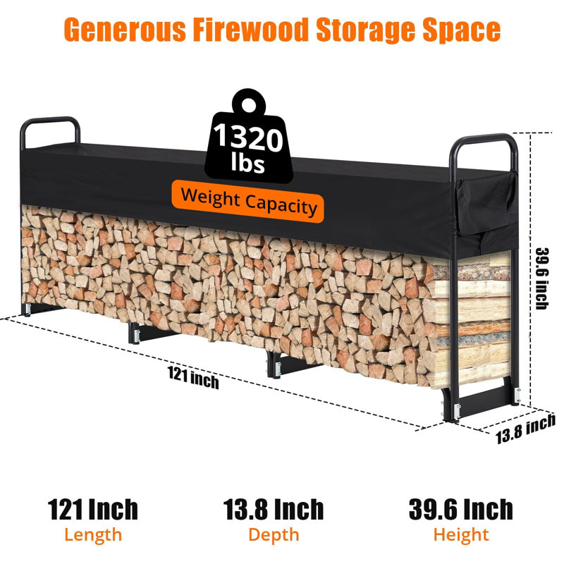 Rogowski 121'' W Metal Log Rack