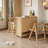 Angelo Solid Wood Expandable Drop Leaf Dining Table with Rolling Casters & Storage Cabinet（Table only, chairs are not included）-1025504536-1023419216