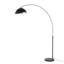 Lampe à arc 92 po Luna Bella - nickel noir, base en marbre noir, demi-dôme noir mat / argenté, à intensité variable, ampoule incluse