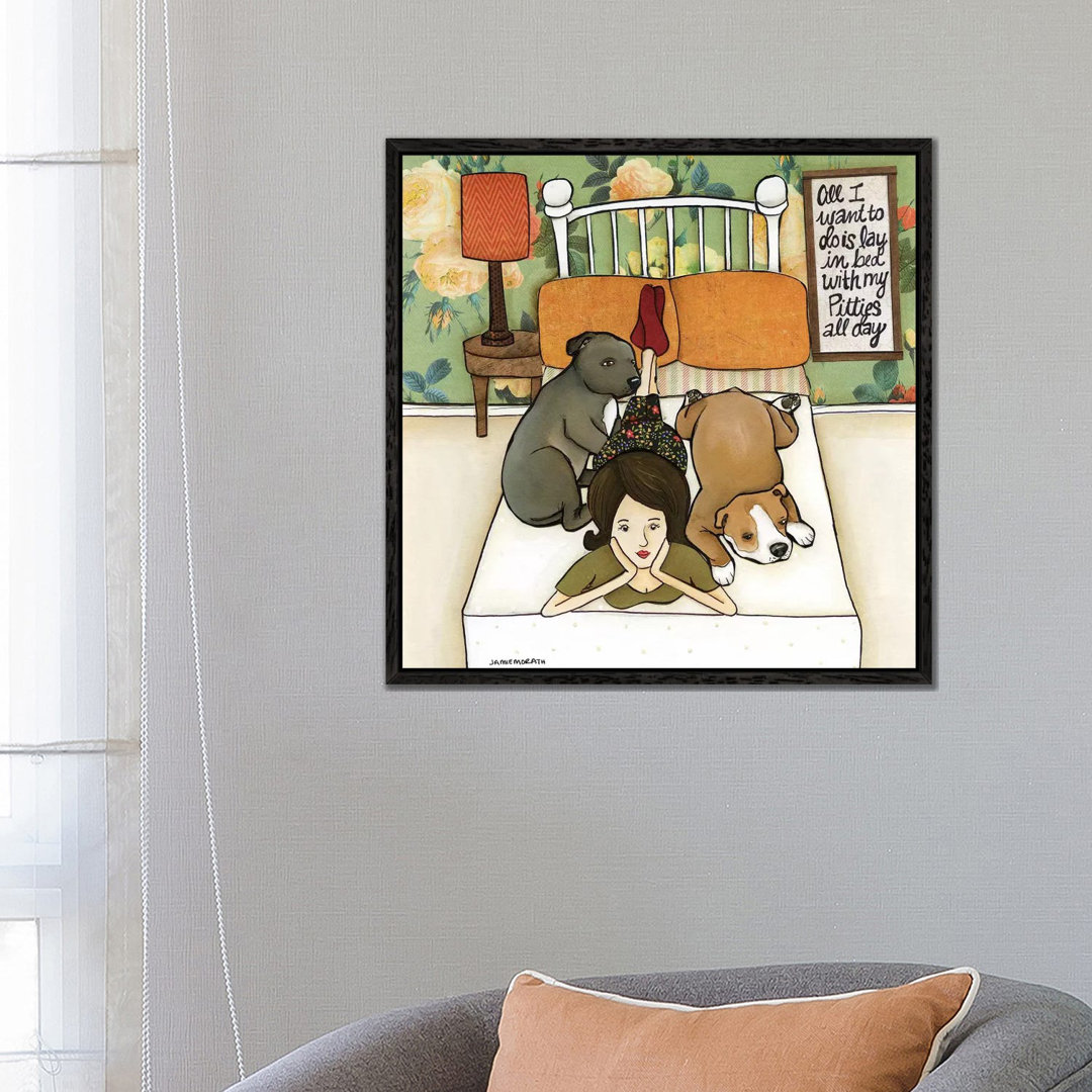 Pitties All Day by Jamie Morath - Print on Canvas