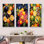 Electric Ebony Passionfruit Pulse - fruits, ensemble de 4 reproductions d'art sur toile
