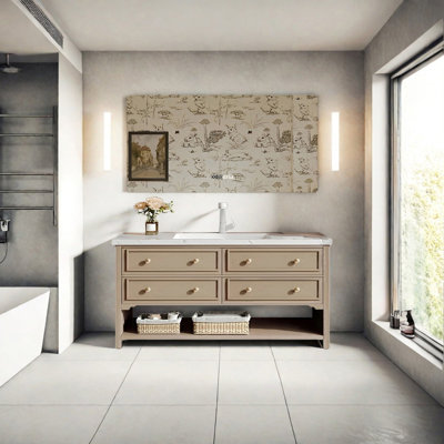 Armoire de salle de bain de style rétro français