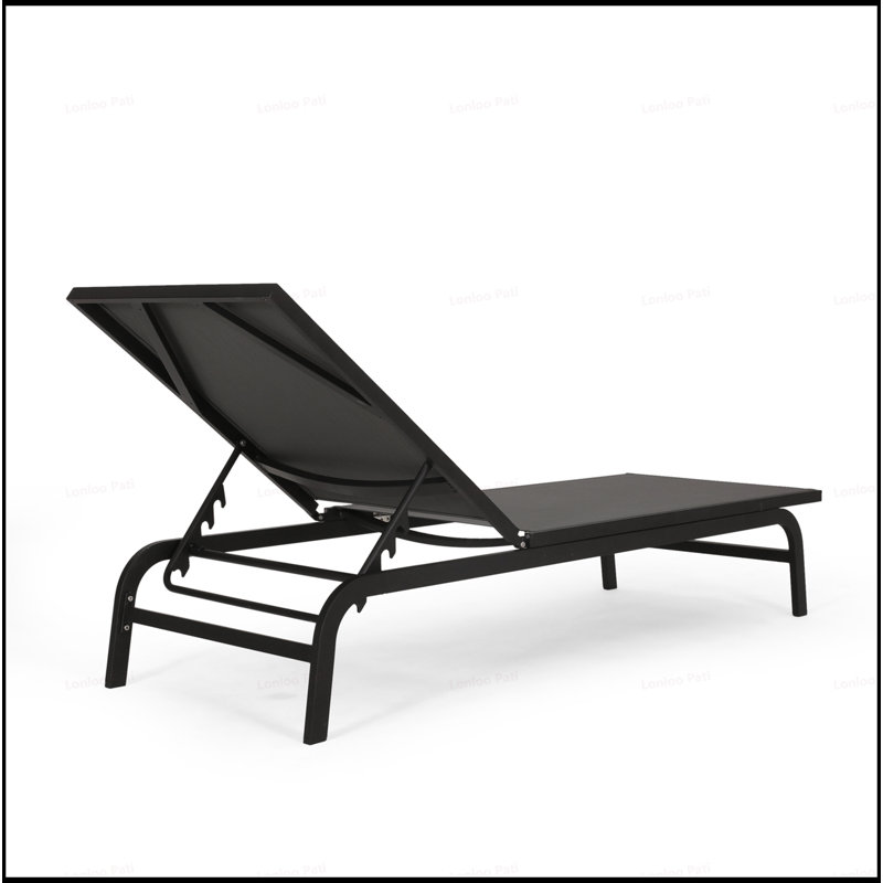 FINN Outdoor Chaise Lounge Set With Durable Aluminum Frame And UV-Resistant Mesh For Ultimate Comfort, Dark Gray