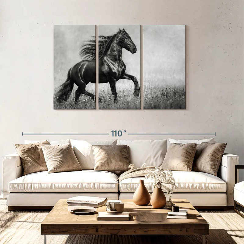 Brampt Black Friesian, 48" H x 74" W
