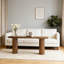 Console 63 po, table de bar longue et rustique