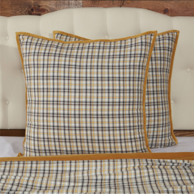 Cotton Plaid Sham Set