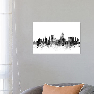 Aberdeen, Scotland In Black & White by Michael Tompsett - Wrapped Canvas Gallery-Wrapped Canvas Giclée