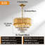 Modern Tiered Crystal Chandelier, Gold/Black, 15.7", E14 Base (No Bulb)-779995570