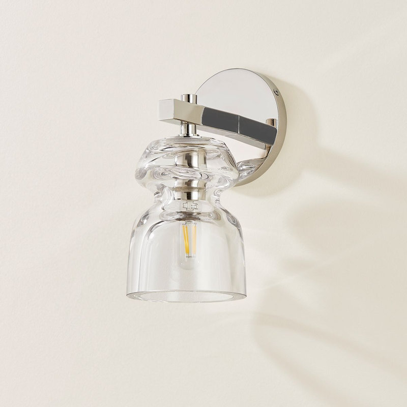Trey 1 Light Wall Sconce, Polished Nickel