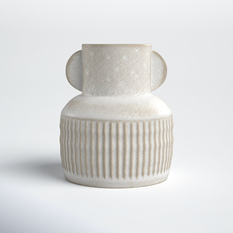 Davin Ceramic / Porcelain Table Vase, 8" H x 7" W x 7" D