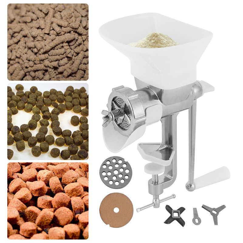 Aluminum Alloy Hand Crank Pellet Maker for Pet Food, Livestock & Poultry Feed