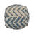 Wool And Cotton Upholstered Pouf Ottoman