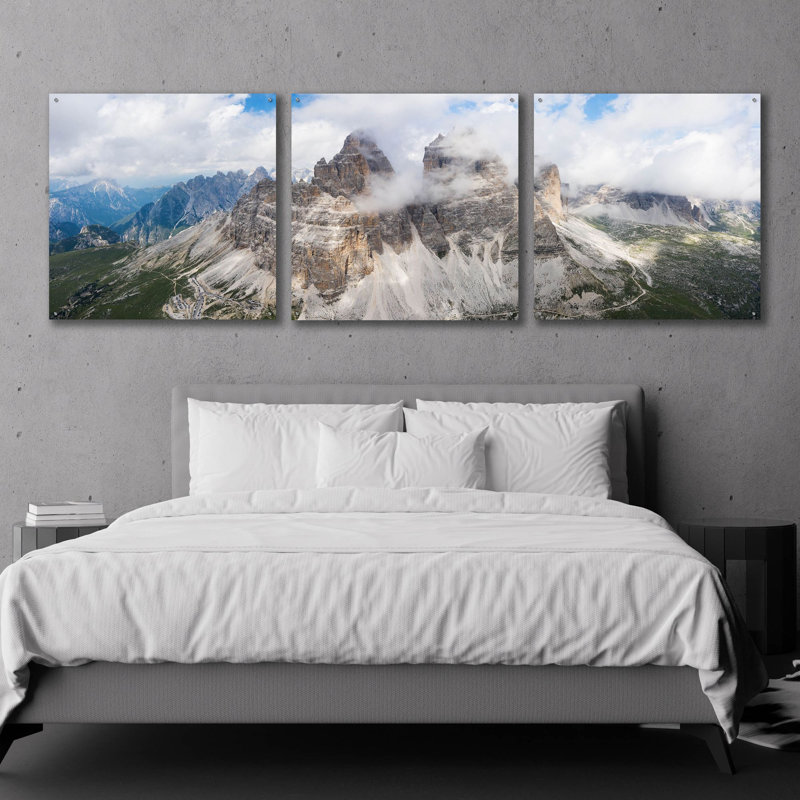 Mur en verre acrylique «Tre Cime Di Lavaredo» par Epic Portfolio, H 36 po x l 108 po