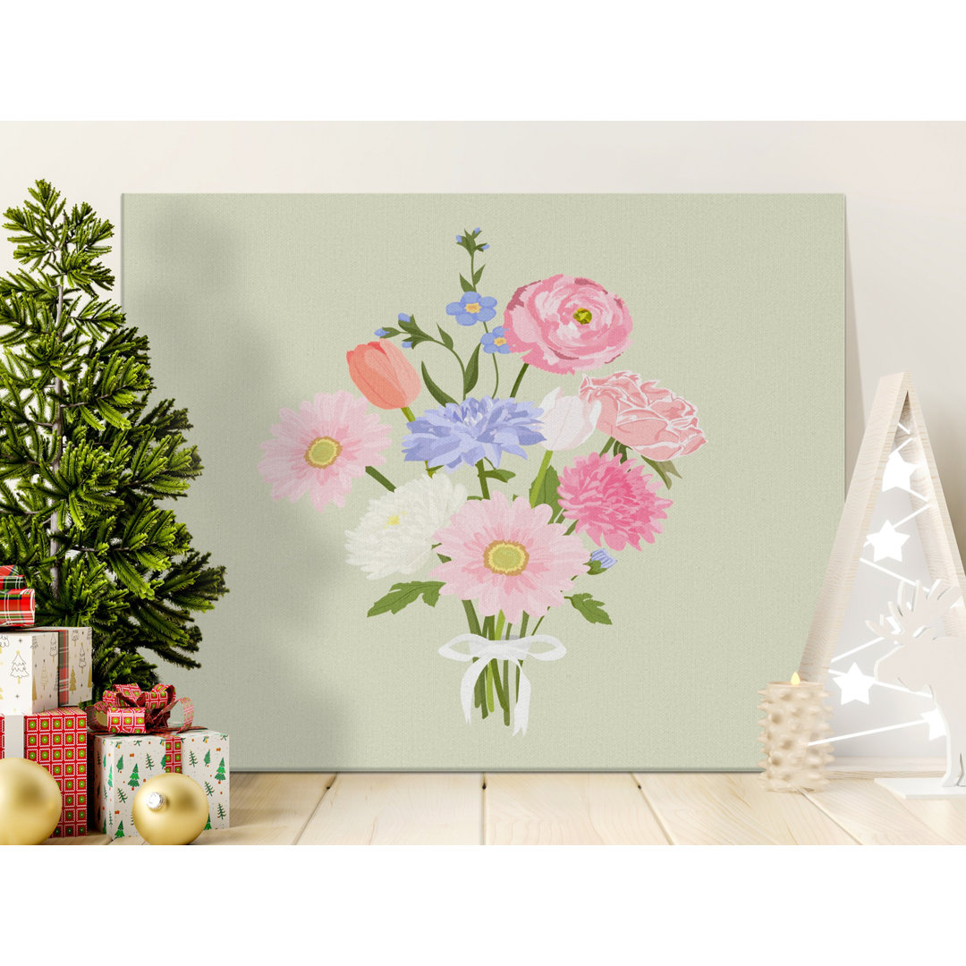 Floral Bouquet Canvas Wall Art, Gallery Wrapped, Modern Home decor, Ready to Hang, Archival Quality, Flower Canvas Print