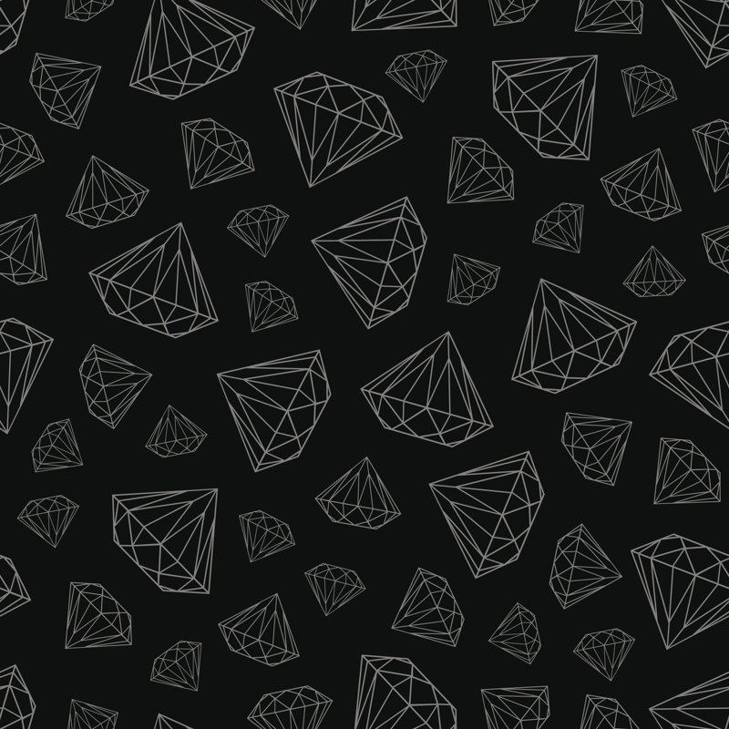 Meith Pattern With Diamonds by Harmonia_green - Wrapped Canvas Print, 30cm H x 30cm W x 3.8cm D