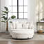 Fauteuil demi-tonneau rembourré avec repose-pieds-100891573
