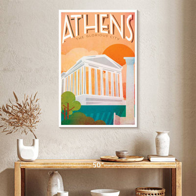 Affiche rétro d'Athènes