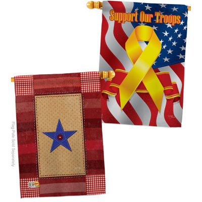 Double Sided 40'' H x 28'' W Polyester Independence Day House Flag