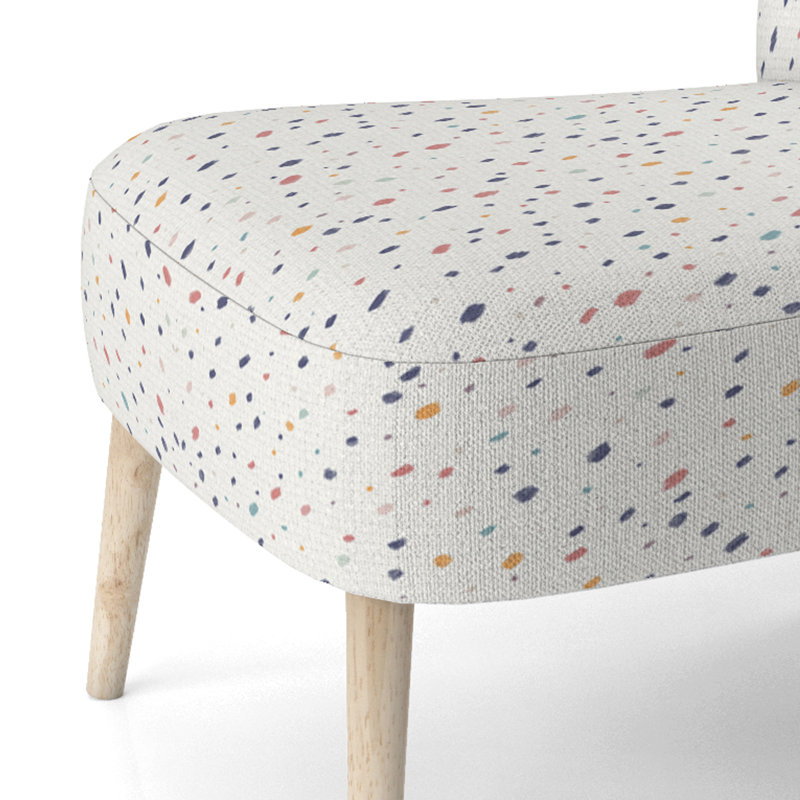 Chaise d'appoint abstraite - chaise d'appoint beige Micro Dash, Chaise d'appoint sans accoudoirs