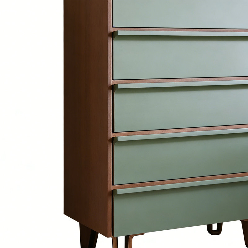Commode d'appoint de style rétro français, Brown/Green