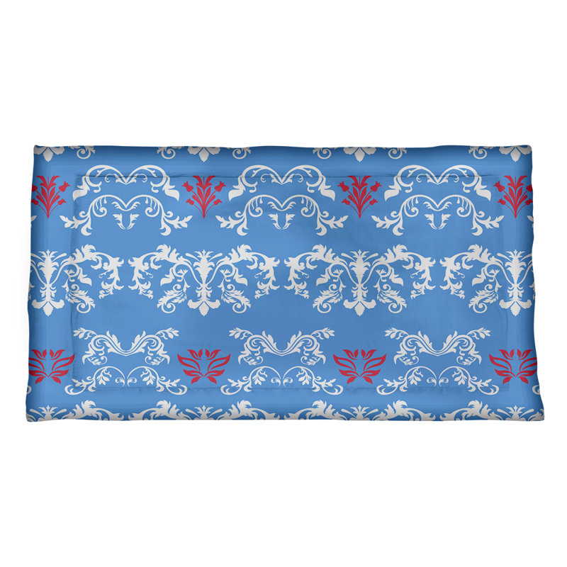 Taie décorative Houston, Microfibre, Standard, Bleu / blanc / rouge