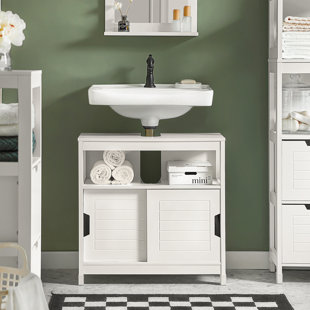 Priano Bathroom Sink Cabinet Under Basin Unit Cupboard Storage Furniture  White