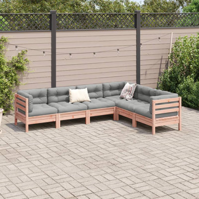 63.5cm Wide L-Shaped Patio Sofa with Cushions