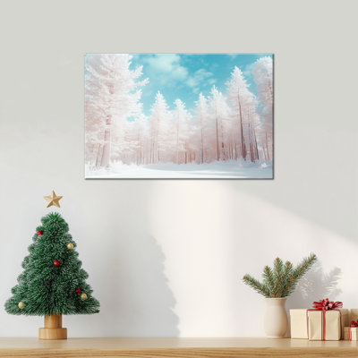 Art mural sur toile, forêt d'hiver