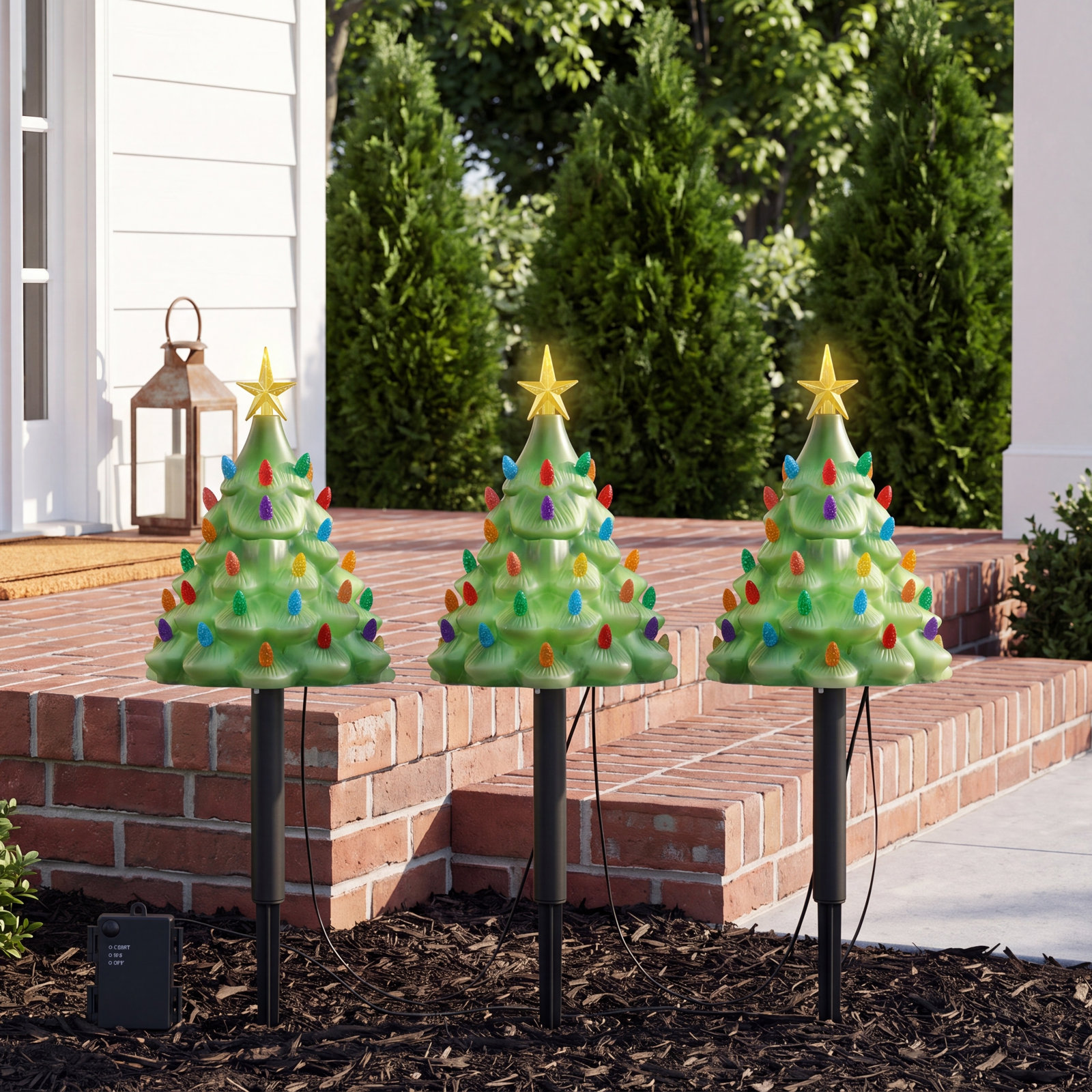 Nostalgic 9" Lit Pathway Tree Set