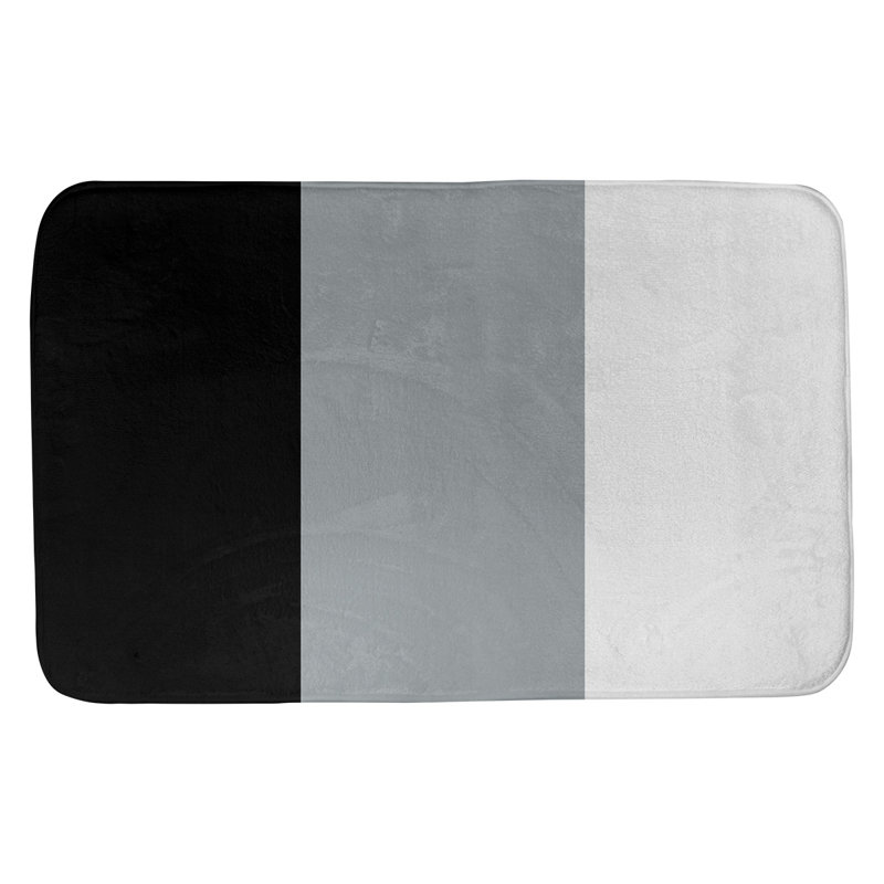 Tapis pour salle de bain Houston, l 21 po x L 34 po, Noir / Orange / Noir