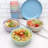 18-Piece Set Of Unbreakable Reusable Plates, Cups And Bowls In Assorted Colours