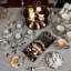 Ensemble de 6 assiettes canapés argentées 6 po