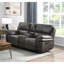 Microfibre grise inclinable, structure en bois massif et en contreplaqué, rembourrage en mousse sur les ressorts ensachés, rembourrage de 32 po de hauteur entièrement inclinée, profondeur d'assise de 24 po
