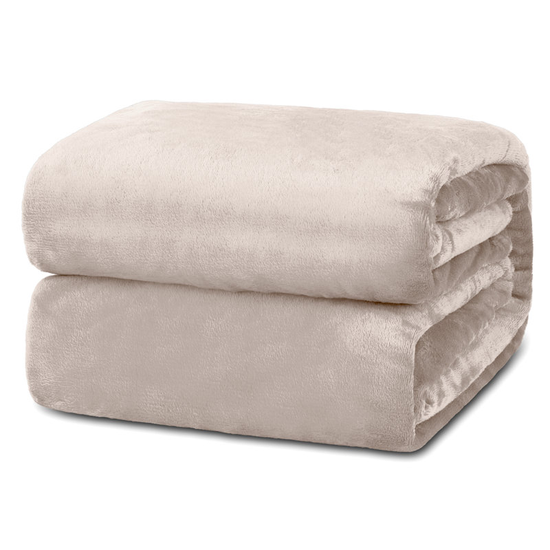 Couverture polaire en microfibre, L 108 po x L 90 po, Chameau
