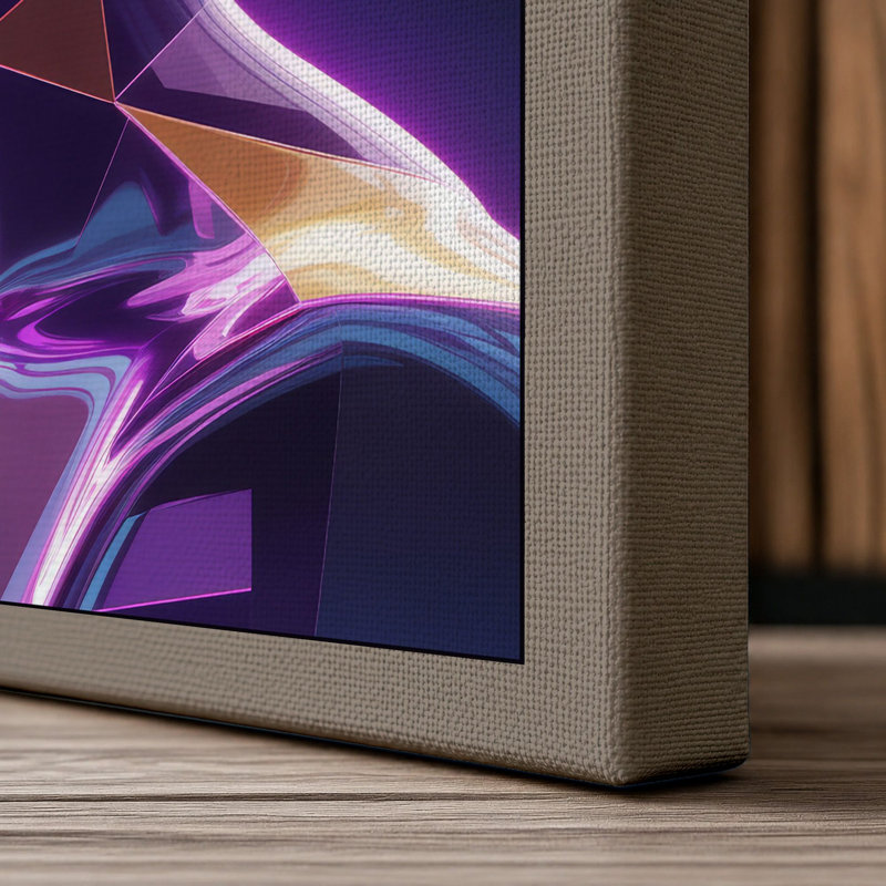 Neon Mind Modern 1 Piece Wrapped Canvas Wall Art, 36x24 - 91.4 x 61.0 cm, Taupe Border