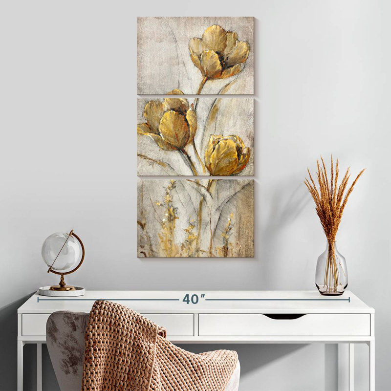 Golden Poppies On I, H 32 po x l 15 po