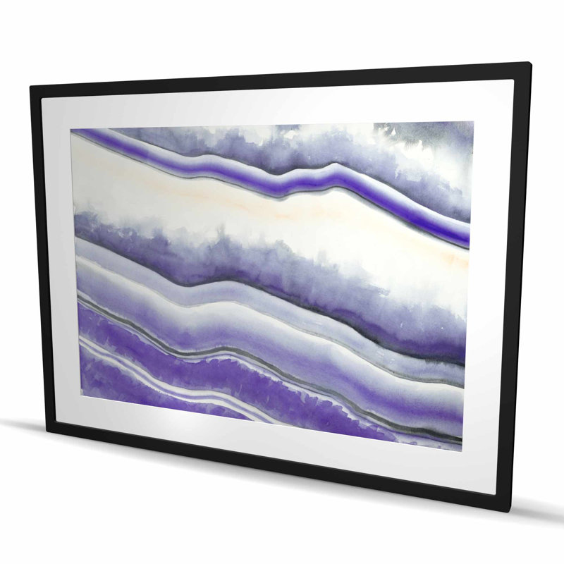 Mauve - Géode mauve contemporaine imprimée