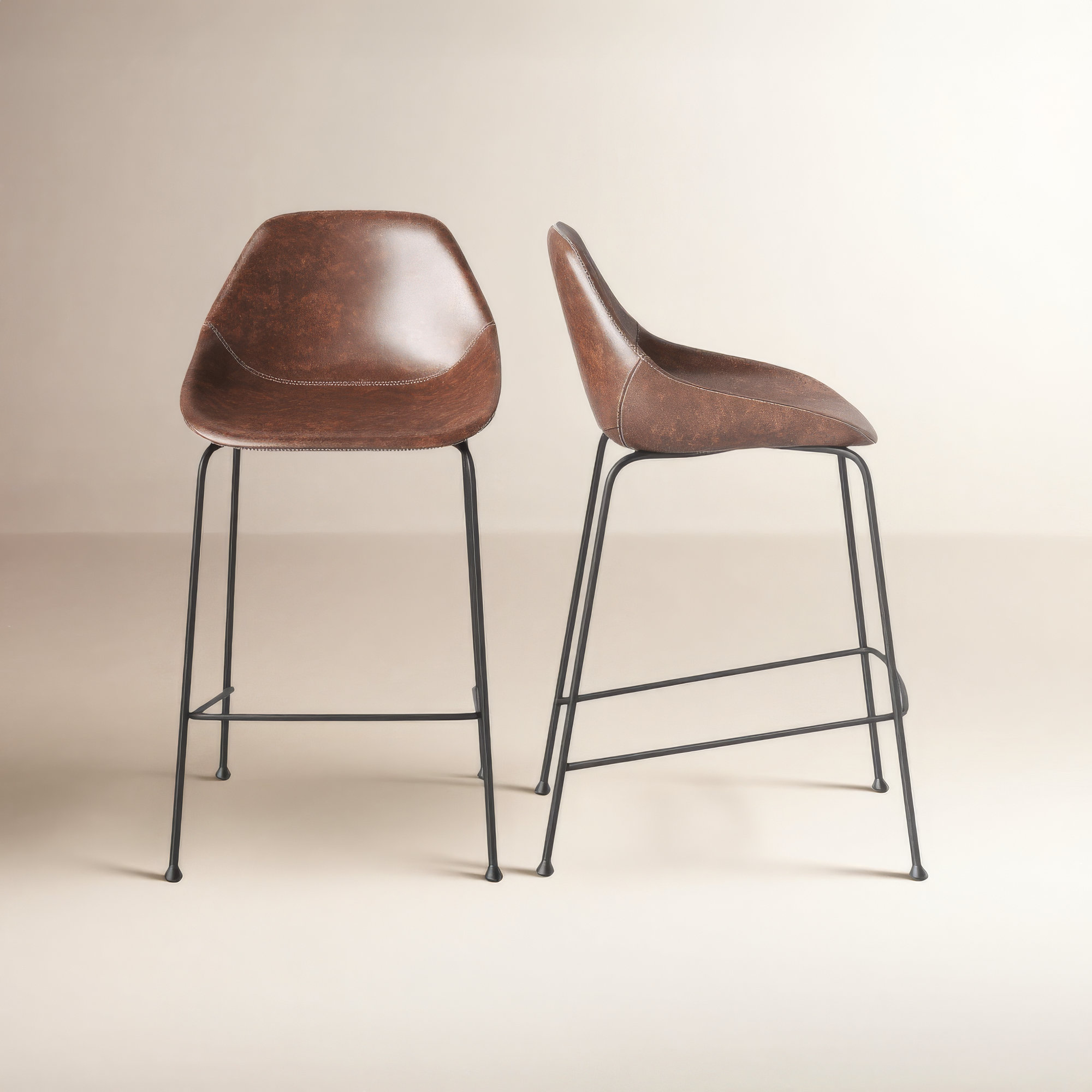 Garner Counter & Bar Stool, Brown, Counter Stool (26" Seat Height)